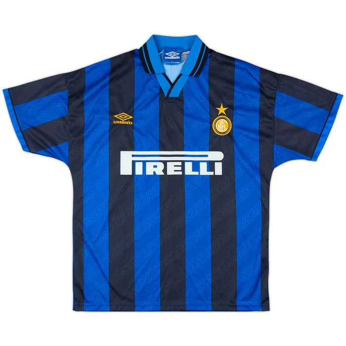 1995-96 Inter Milan Home Shirt Zanetti #4 - 8/10 - (L)