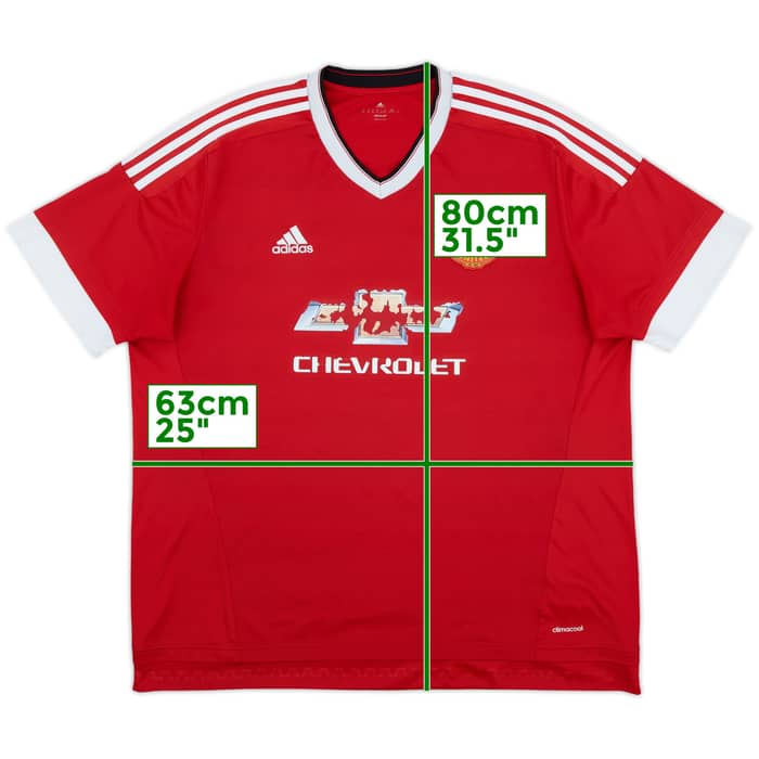 2015-16 Manchester United Home Shirt - 4/10 - (XXL)