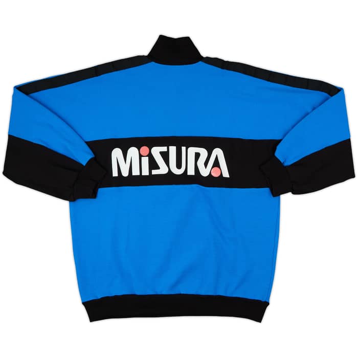 1990-91 Inter Milan Uhlsport 1/4 Zip Sweat Top - 8/10 - (M)