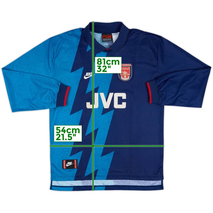 1995-96 Arsenal Away L/S Shirt - 8/10 - (L)