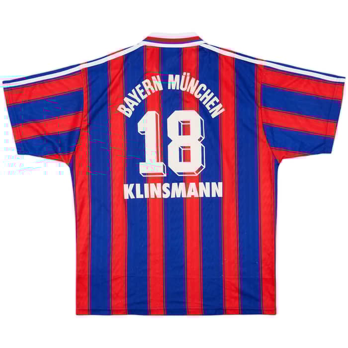 1995-97 Bayern Munich Home Shirt Klinsmann #18 - 8/10 - (L)