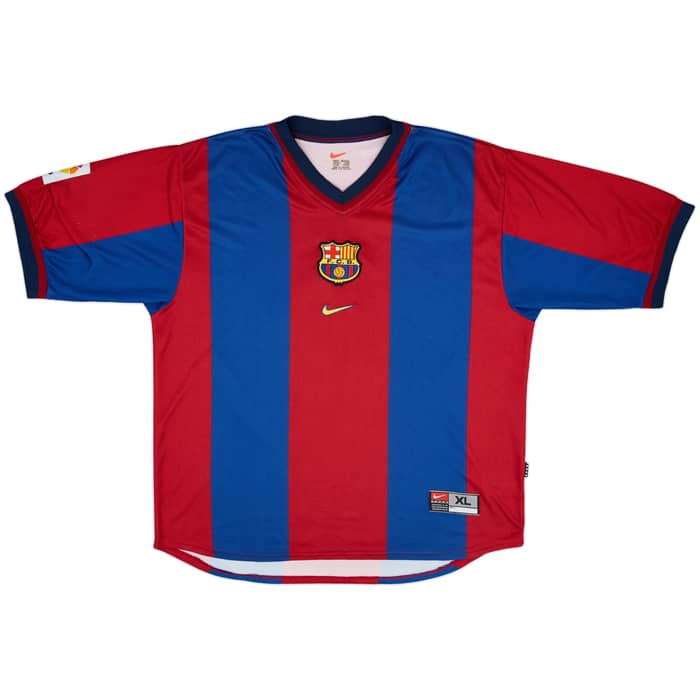 1998-00 Barcelona Home Shirt Rivaldo #11 - 7/10 - (XL)