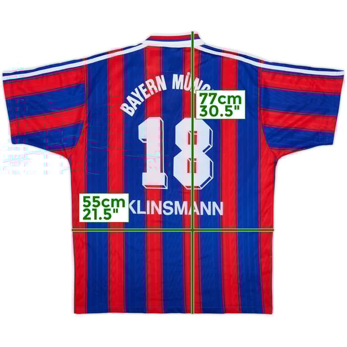 1995-97 Bayern Munich Home Shirt Klinsmann #18 - 4/10 - (L)