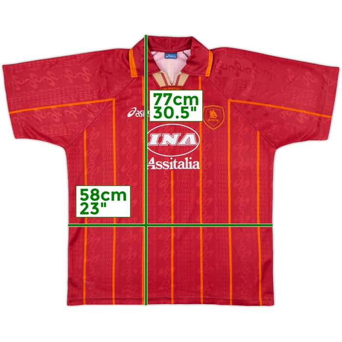 1996-97 Roma Home Shirt - 6/10 - (XL)