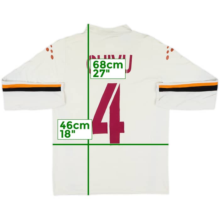 2003-04 Roma Away L/S Shirt Chivu #4 - 8/10 - (M)