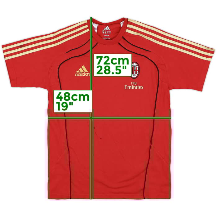 2010-11 AC Milan adidas Cotton Tee - 5/10 - (XL.Boys)
