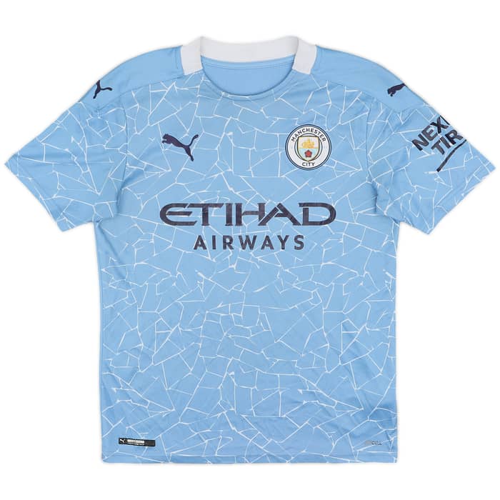 2020-21 Manchester City Home Shirt Kun Aguero #10 - 6/10 - (S)