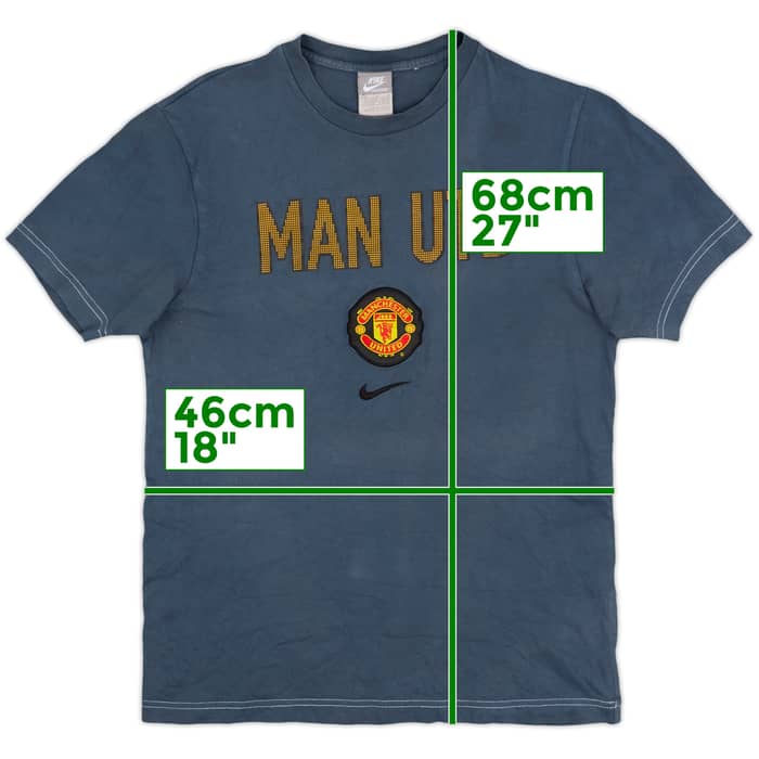 2009-10 Manchester United Nike Graphic Tee - 8/10 - (M)