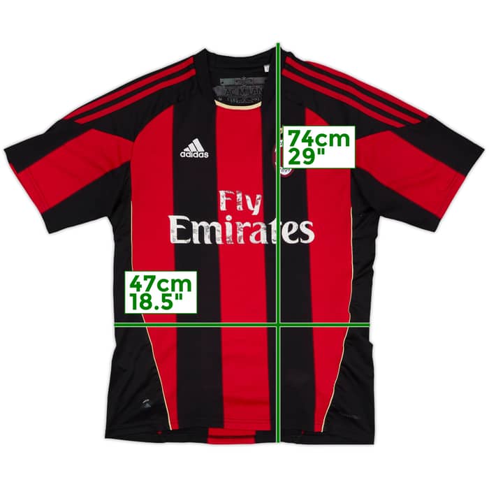 2010-11 AC Milan Home Shirt - 4/10 - (M)