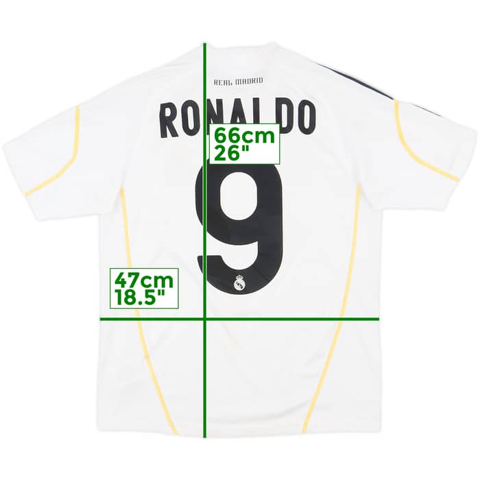 2009-10 Real Madrid Home Shirt Ronaldo #9 - 6/10 - (L.Boys)