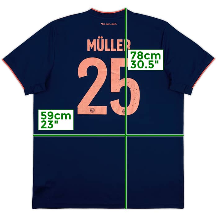 2019-20 Bayern Munich Third Shirt Muller #25 - 5/10 - (XL)