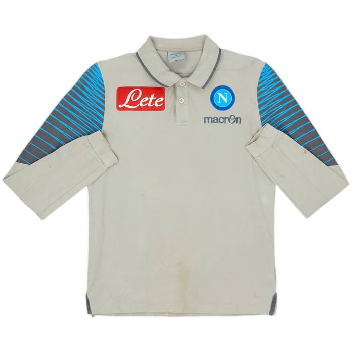 2014-15 Napoli Macron Polo L/S Shirt - 5/10 - (S)