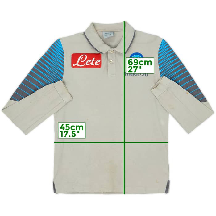 2014-15 Napoli Macron Polo L/S Shirt - 5/10 - (S)