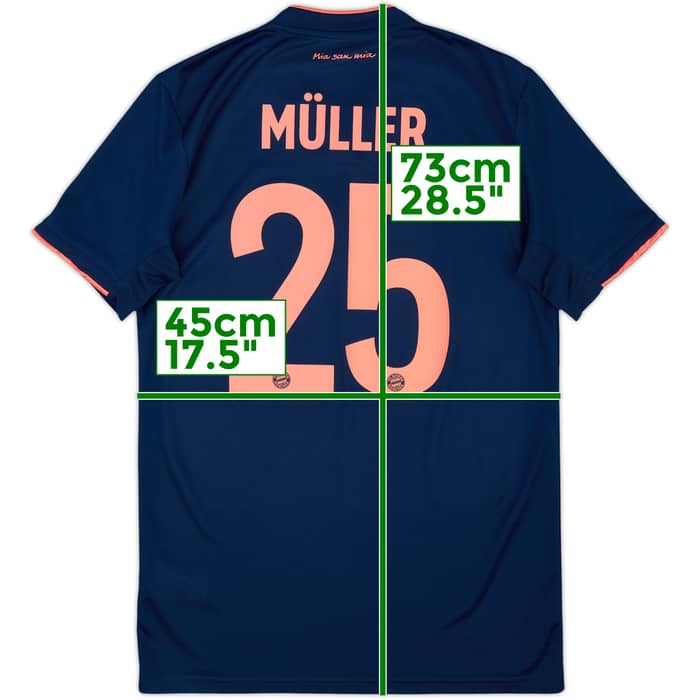 Camiseta de la tercera equipación del Bayern Munich 2019-20 Muller #25 - 8/10 - (S)