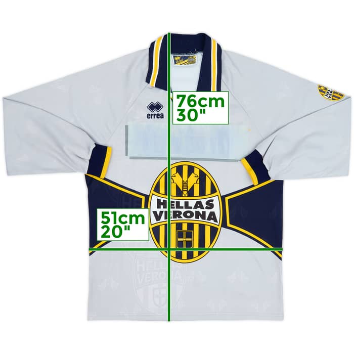 Camiseta juvenil de manga larga versión de partido de la cuarta equipación del Hellas Verona 1996-97 #16