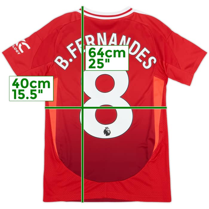 2024-25 Manchester United Home Shirt B.Fernandes #8 - 8/10 - (Women's XS)