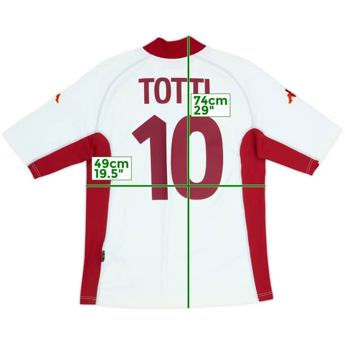 2001-02 Roma Away Shirt Totti #10 - 8/10 - (XL)