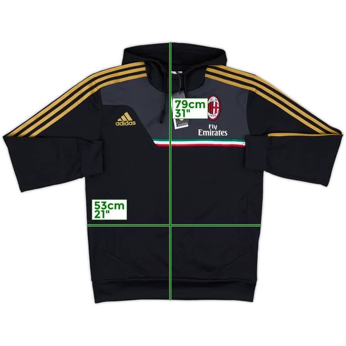 2013-14 AC Milan adidas Hooded Sweat Top (M/L)
