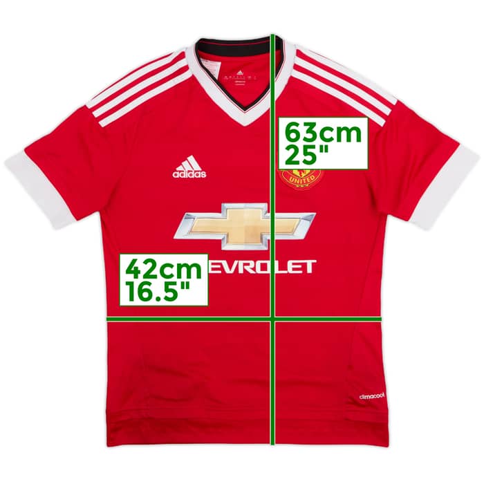 2015-16 Manchester United Home Shirt - 9/10 - (L.Boys)