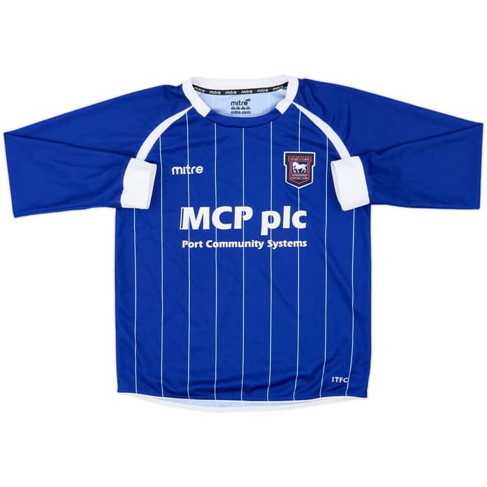 2014-15 Ipswich Home L/S Shirt #2 - 9/10 - (Y)