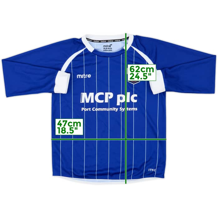 2014-15 Ipswich Home L/S Shirt #2 - 9/10 - (Y)