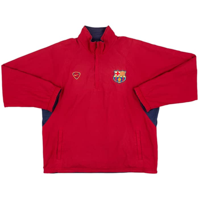 2000-02 Barcelona Nike Reversible 1/4 Zip Drill Top - 7/10 - (XXL)