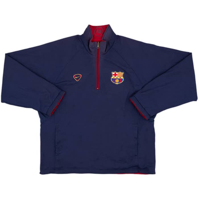 2000-02 Barcelona Nike Reversible 1/4 Zip Drill Top - 7/10 - (XXL)