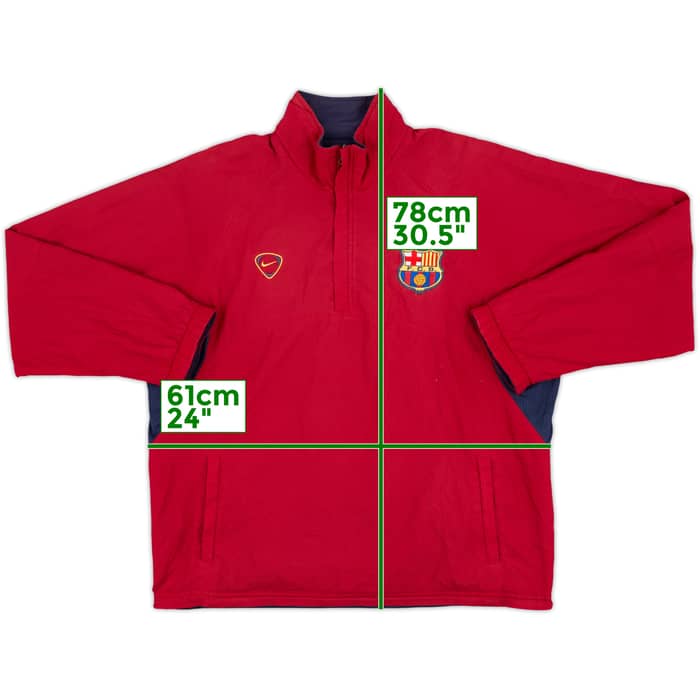 2000-02 Barcelona Nike Reversible 1/4 Zip Drill Top - 7/10 - (XXL)