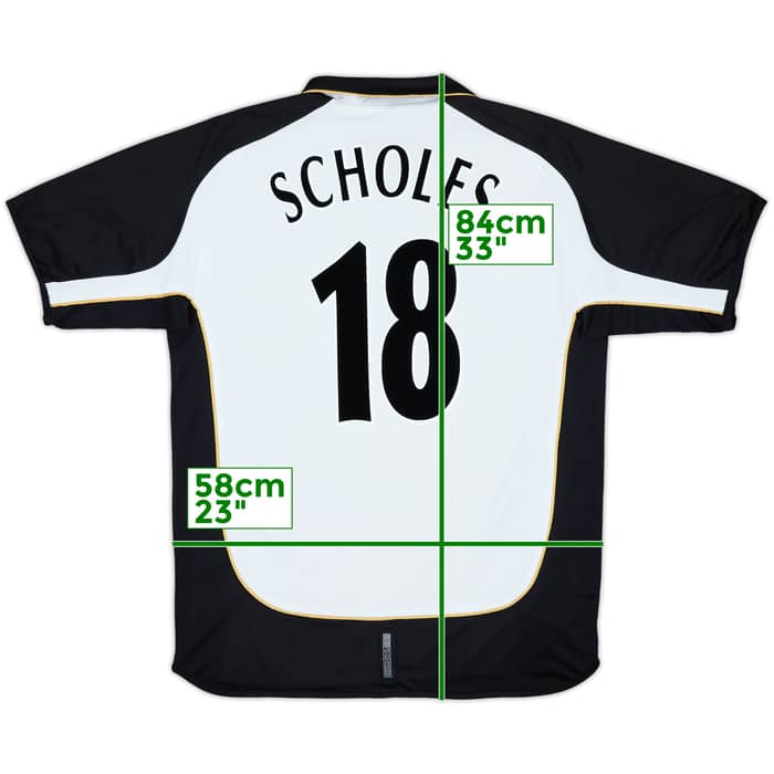 2001-02 Manchester United Centenary Away/Third Shirt Scholes #18 - 6/10 - (XL)