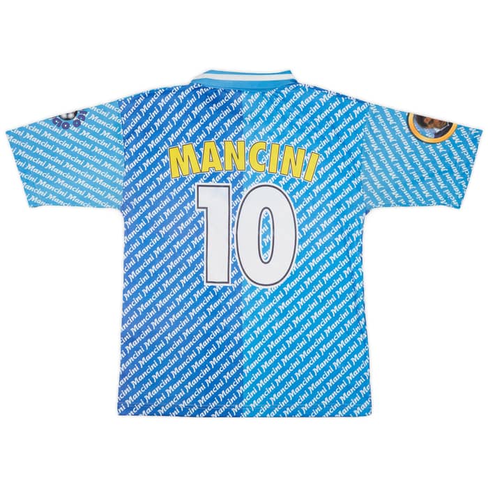 1996-97 Lazio Graphic Shirt Mancini #10 - 9/10 - (L/XL)