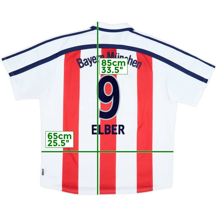 2000-01 Bayern Munich Away Shirt Elber #9 - 10/10 - (XXL)