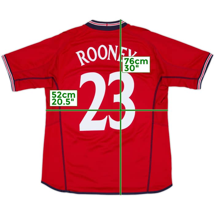 2002-04 England Away Shirt Rooney #23 - 7/10 - (L)