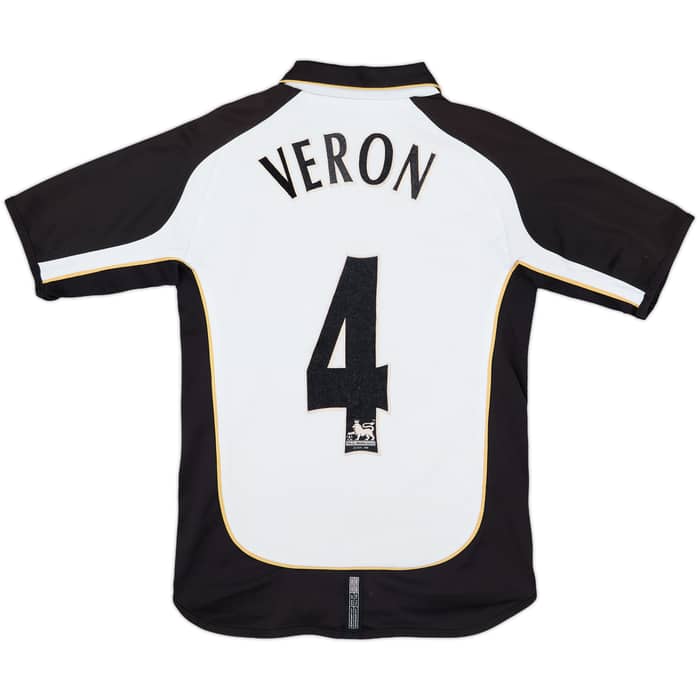 2001-02 Manchester United Centenary Away/Third Shirt Veron #4 - 6/10 - (S.Boys)