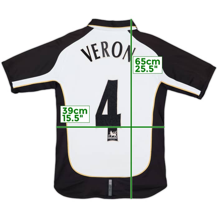 2001-02 Manchester United Centenary Away/Third Shirt Veron #4 - 6/10 - (S.Boys)