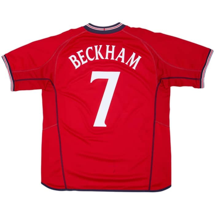 2002-04 England Away Shirt Beckham #7 - 5/10 - (L)
