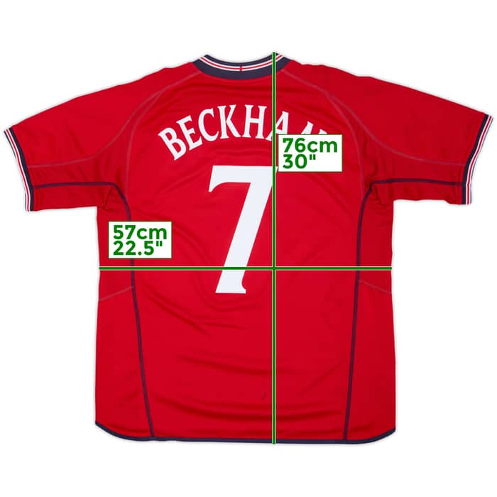2002-04 England Away Shirt Beckham #7 - 5/10 - (L)