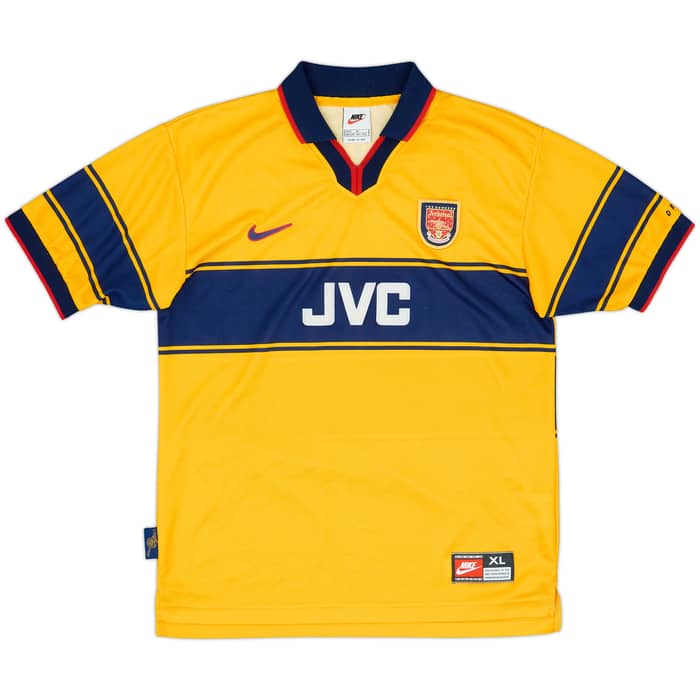 1997-99 Arsenal Away Shirt Bergkamp #10 - 9/10 - (15-16 Years)
