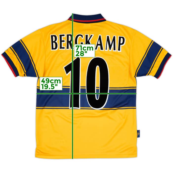 1997-99 Arsenal Away Shirt Bergkamp #10 - 9/10 - (15-16 Years)