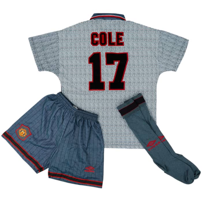 1995-96 Manchester United Away Full Kit Cole #17 - 9/10 - (M)