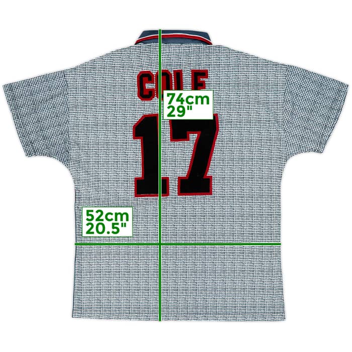 1995-96 Manchester United Away Full Kit Cole #17 - 9/10 - (M)