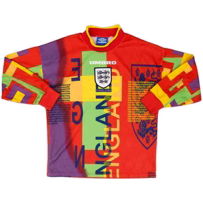 1995-96 England GK Full Kit - 8/10 - (Y)
