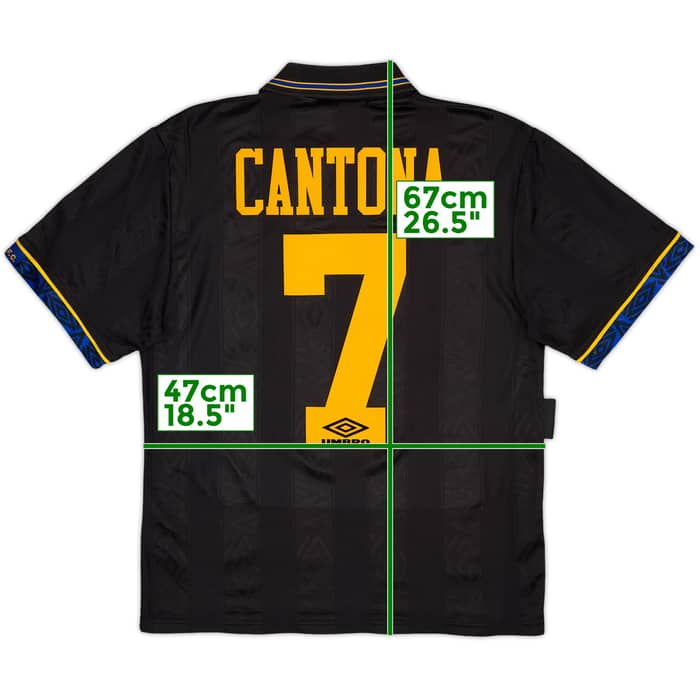 1993-95 Manchester United Away Full Kit Cantona #7 - 8/10 - (S)