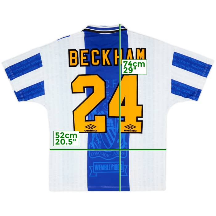 1994-96 Manchester United Third Full Kit Beckham #24 - 9/10 - (M)