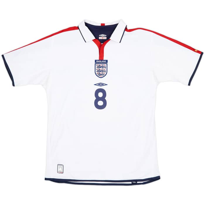 2003-05 England Home Shirt Scholes #8 - 10/10 - (M)