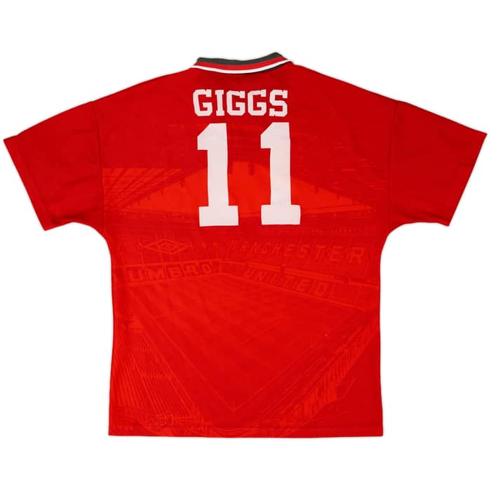 1994-96 Manchester United Home Full Kit Giggs #11 - 7/10 - (M)