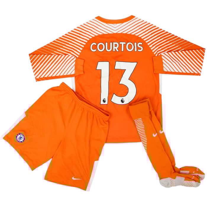 2017-18 Chelsea GK Full Kit Courtois #13 - 5/10 - (XL.Boys)