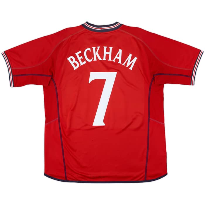 2002-04 England Away Shirt Beckham #7 - 6/10 - (L)