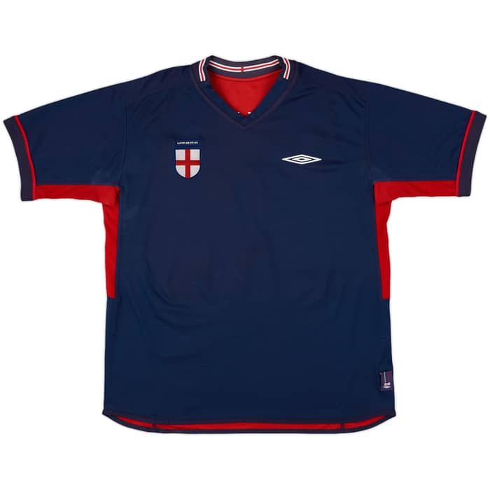 2002-04 England Away Shirt Beckham #7 - 6/10 - (L)