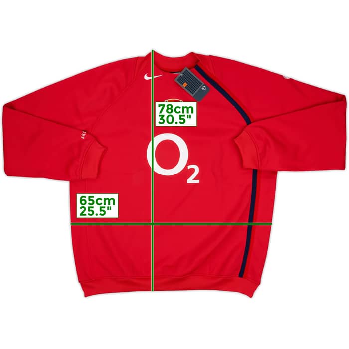 2004-05 Arsenal Nike Player Issue Sweat Top (XL)
