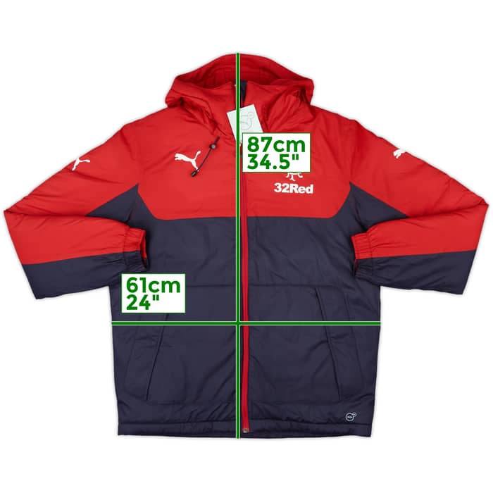 2016-17 Rangers Puma Padded Bench Coat (M)